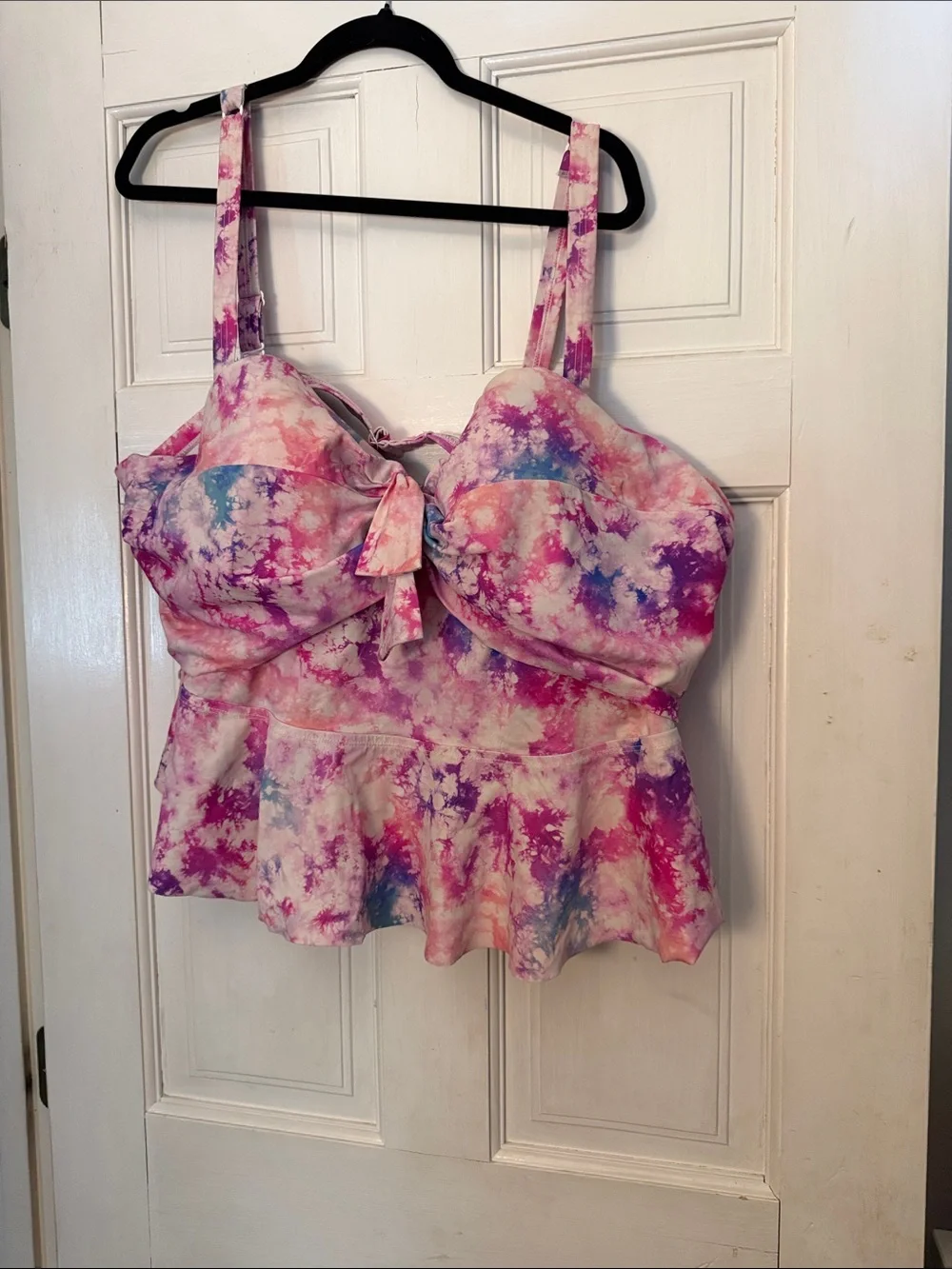 Tie-Dye Peplum Tankini bathing suit - Picture 1 of 1